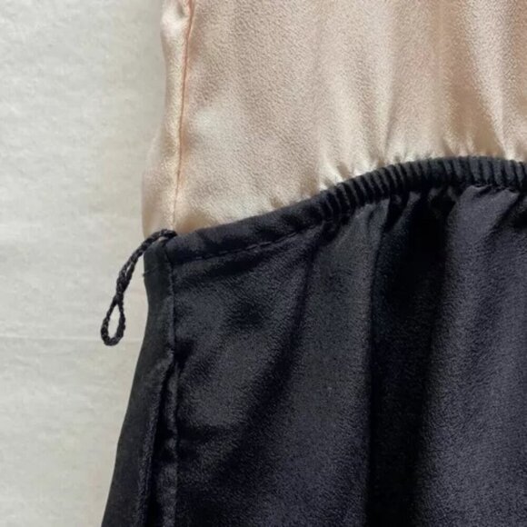 Express Dress Women's Size Small Two Tone Ruffle Top Knee Length Semi Sheer - Picture 8 of 11